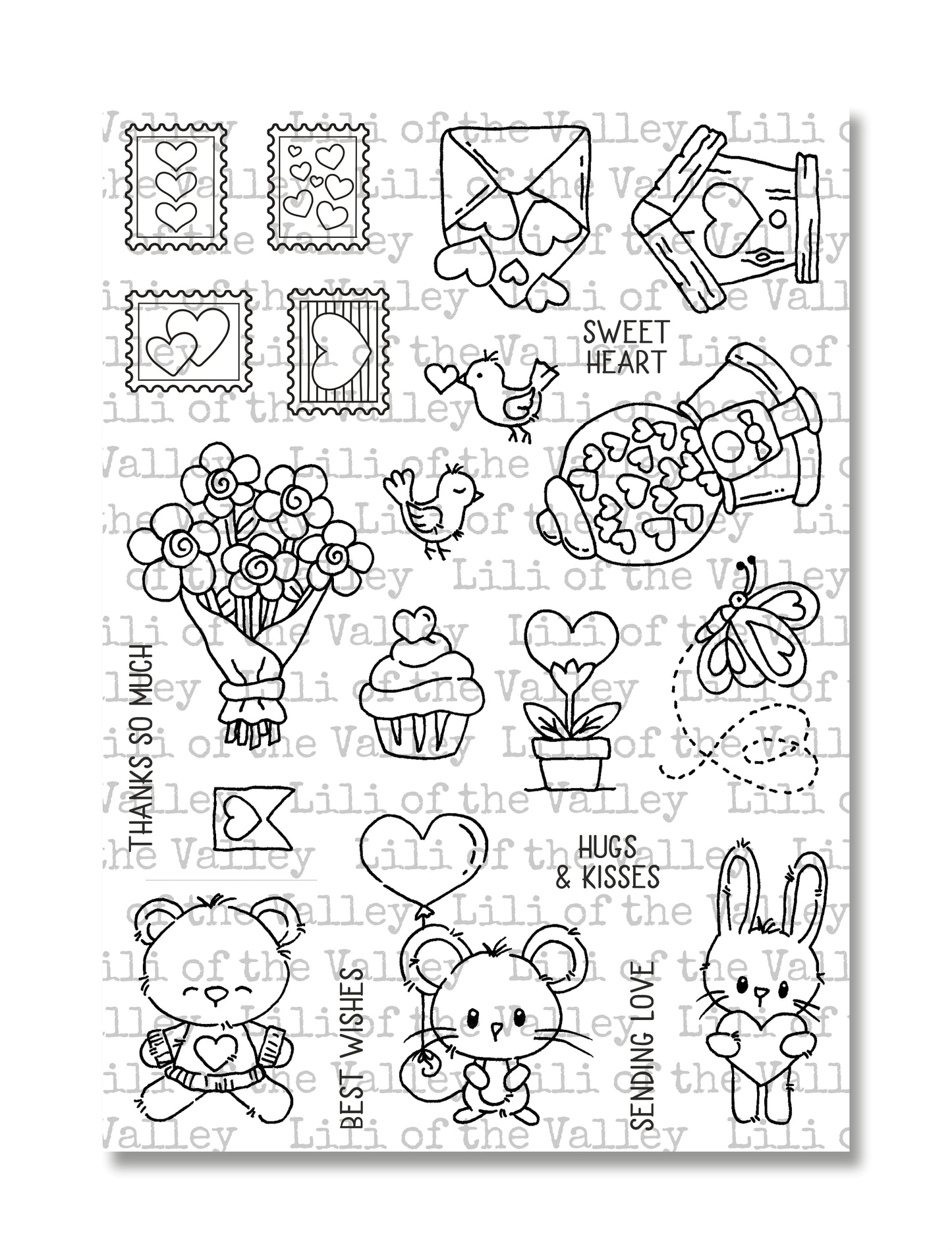 Sending Love - A5 Stamp Set